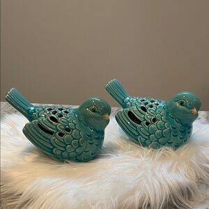 Ceramic Blue Bird Figurines